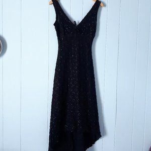 Contemporaine Midi Sparkle Black Dress